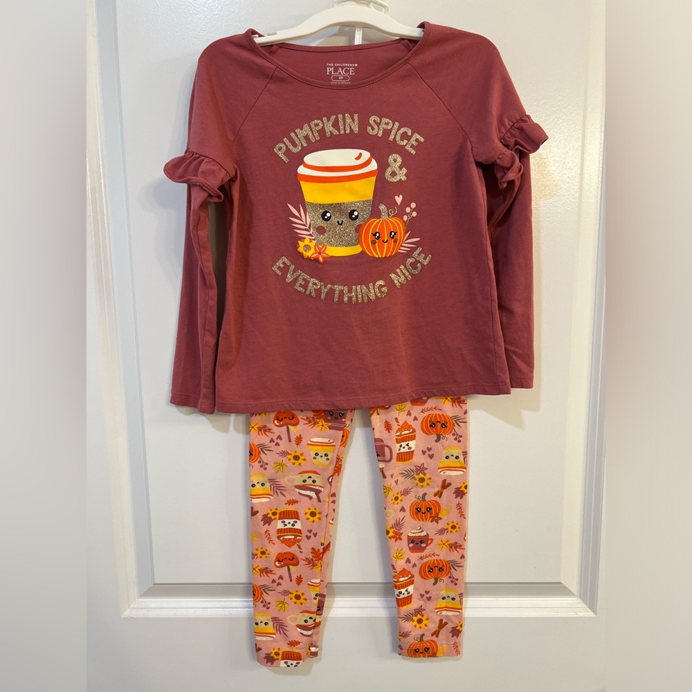 The Children’s Place Fall Pumpkin Spice Matching Set Outfit